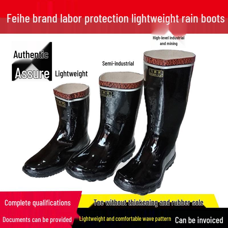 Coal Mine Miner Lightweight Men s Mid-Calf Rain Boots for Labor Protection and Mining 41