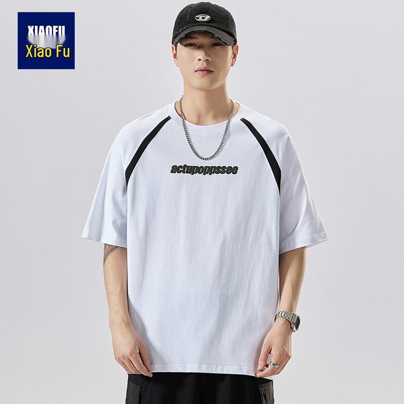 Xiaofu Men s Trendy Letter Print T-Shirt 3XL