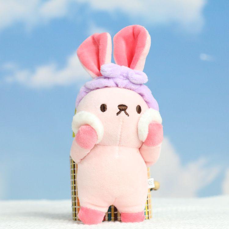 

Cute Cartoon Plush Rabbit Doll Soft Stuffed Animal For Childrens Backpacks Playtime And Pink Rabbit