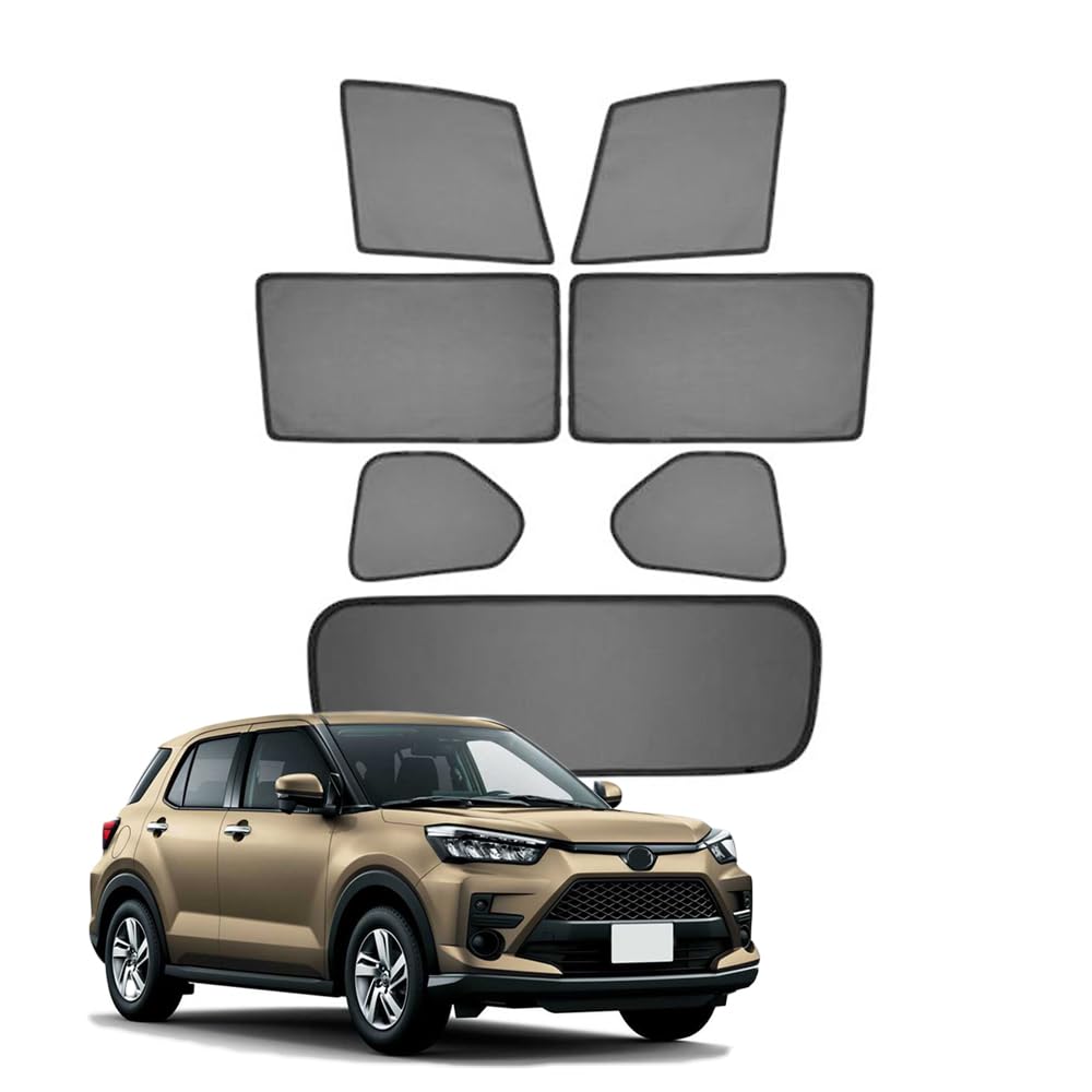 

Custom car window sunshade net curtains for the new RAIZE A200 A210 series 2019 These magnetic mesh curtains provide heat sun and unobstructed