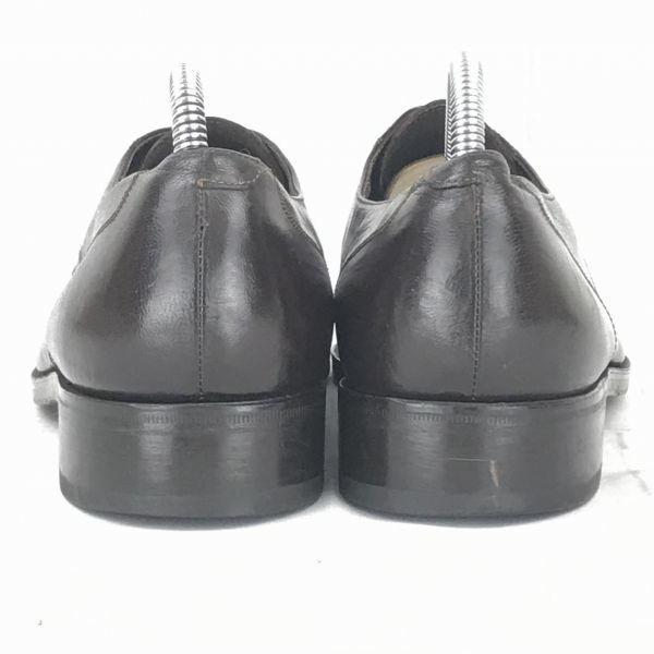 Vintage 80s-90s Made in USA Florsheim Genuine Leather Stitched Sole U Tip Dress Business Shoes Size 27.5cm Dark Brown(USED)