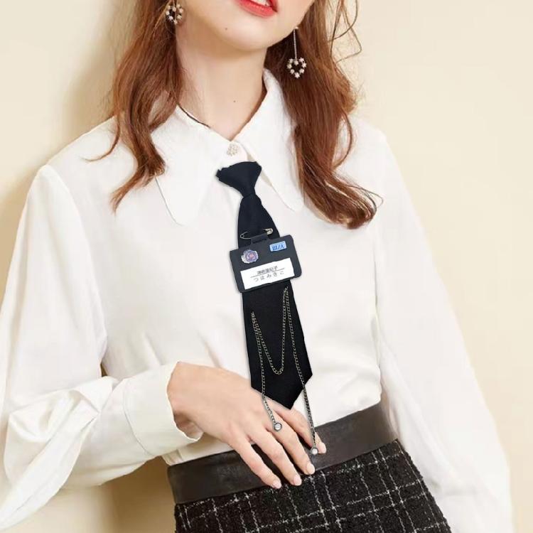 Uniform Pre Tied Tie for Girls Senior School Lady Uniform Pre-tied Tie Elegant Look for Business and Office Use