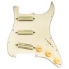 Musiclily SSS Strat Pickguard for Ceramic Humbucker Strat Electric Cream Pro-SE ST-DPHC Pre-wired Single-Size Guitar, 3-Piece