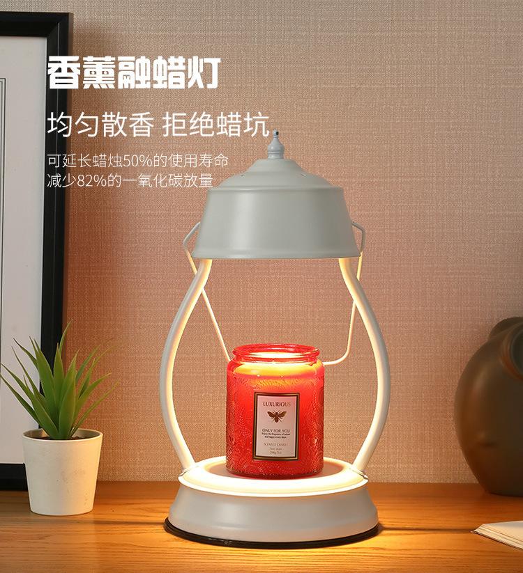 Vintage Candle Warmer Lamp Antique Style Flameless Aromatherapy Light European Classic Home Decor Table Lamp
