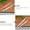 1pc White/Pink Cake Release Knife, Non-Stick Spatula for Baking, Scraper Tool for Cream Butter, Plastic Kitchen Gadget