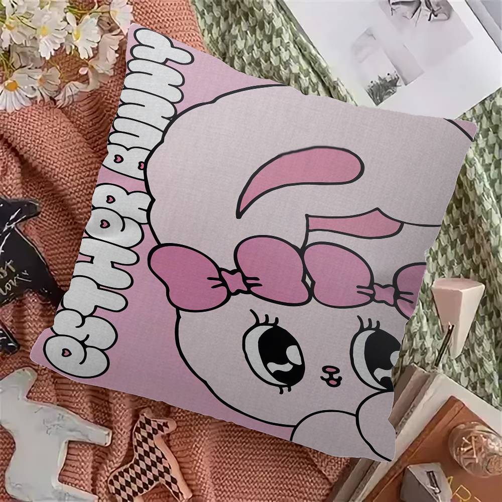 Cute Esther Bunny Rabbit Pillow Gift Home Office Decoration Pillow Bedroom Sofa Car Cushion CoverPillow Case