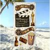 Whimsical Wizardry Beach Towel, Microfiber Sand Free Quick Dry, Magical Potion & Spell Print, Soft Absorbent for Summer & Pool