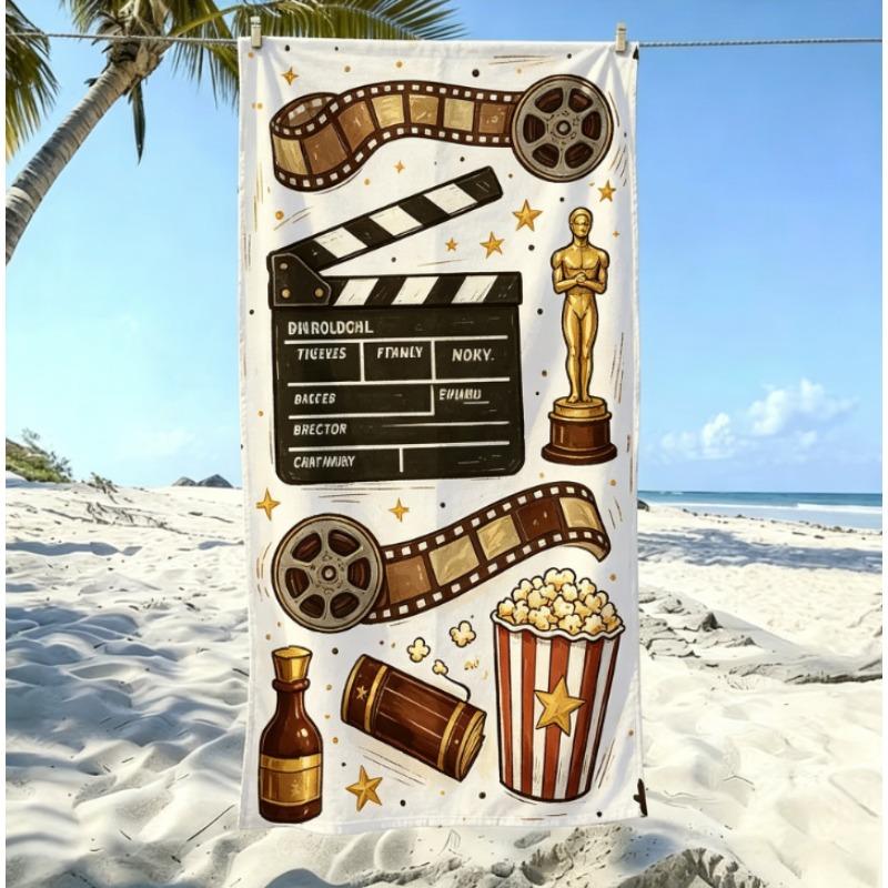 Whimsical Wizardry Beach Towel, Microfiber Sand Free Quick Dry, Magical Potion & Spell Print, Soft Absorbent for Summer & Pool