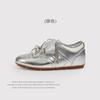 5Cm Height Increase - Star With The Same Pearl Bow German Training Shoes Casual Invisible Height Increase Lightweight Ballet Style Sneakers