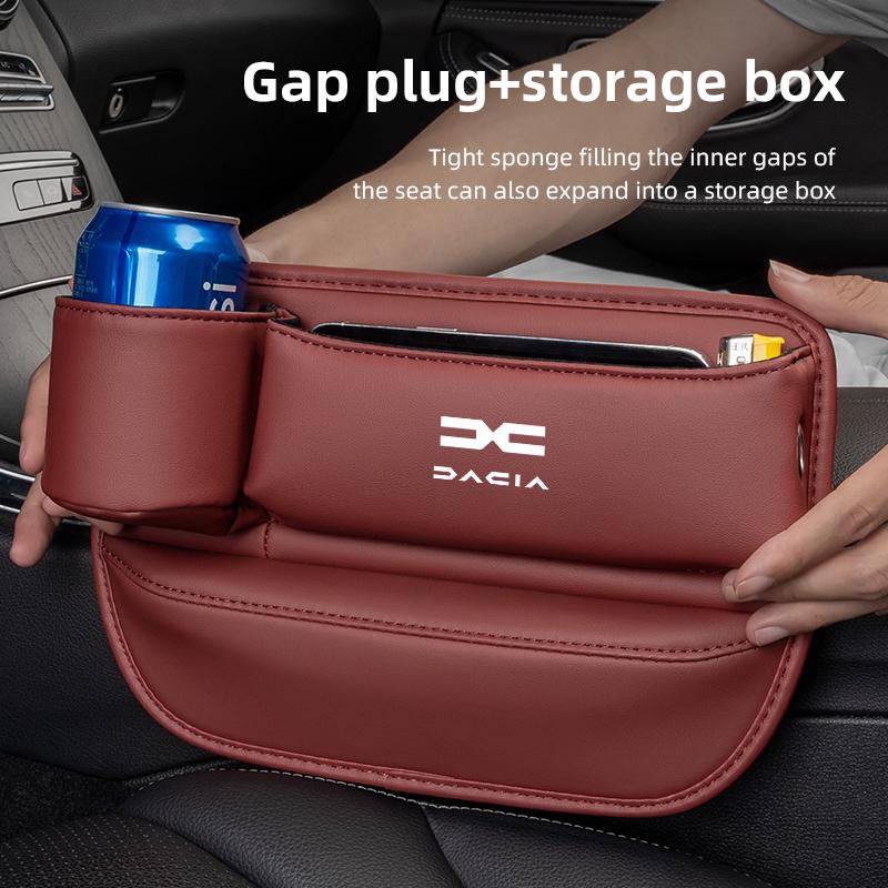 BGS1 Car Seat Gap Water Cup Holder Side Organizer Pocket For Dacia Logan Sandero Duster Lodgy Spring Jogger Dokker Stepway Bigster