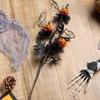 K1AE Halloween Pumpkin Bouquets Decoration Artificial Flower Stem with Realistic