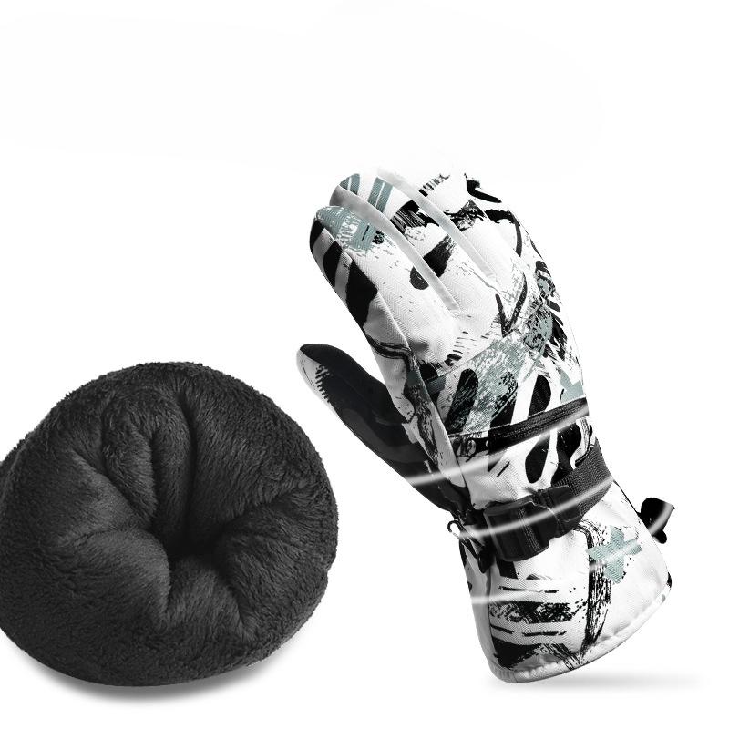 Ski Gloves for Men and Women Winter Warmth Thickened  Adult Outdoor Waterproof Cycling Touch Screen Ski Gloves