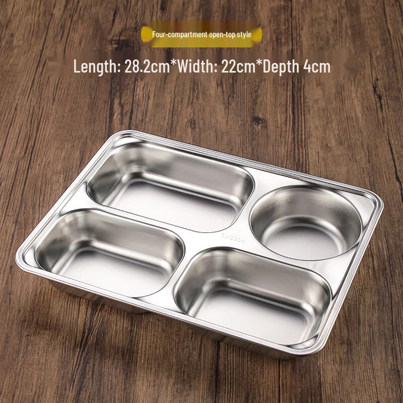 304 Stainless Steel Partitioned Meal Tray