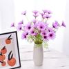 10Pcs 5 Heads Artificial Chamomile Daisy Bouquet Fake Flowers for Home Wedding Indoor Office Decoration