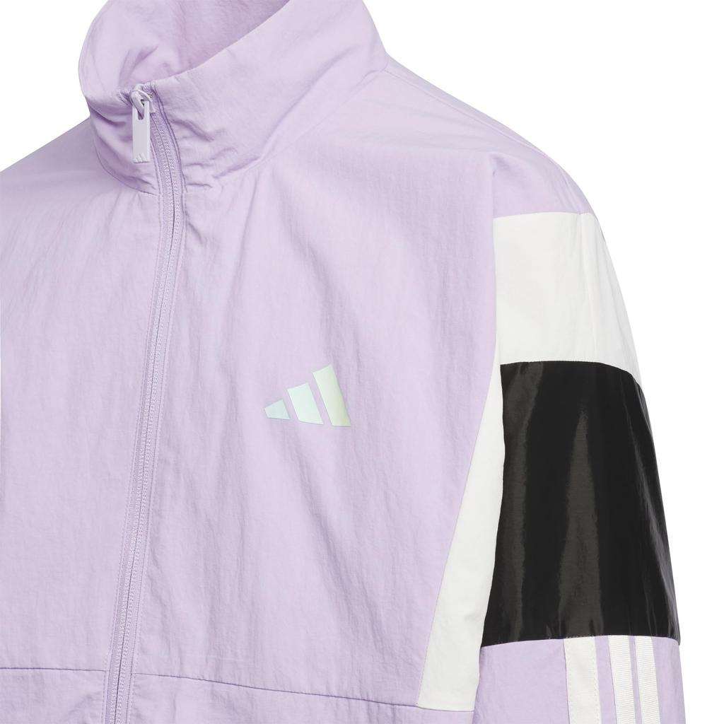 Adidas GP Woven Powder Plum Velikost 140 Dětská bunda, Dívčí, WU048, (JZ8677),