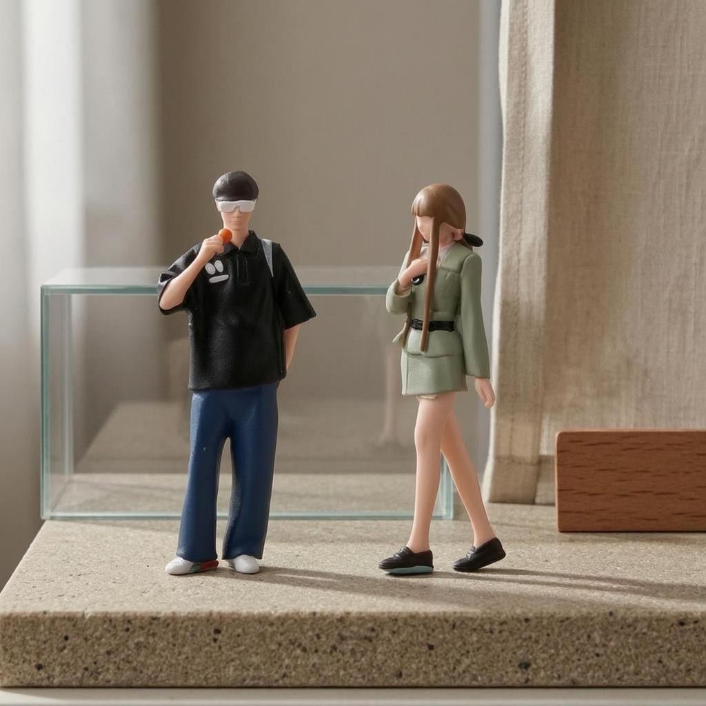 2 Pieces Resin Miniature Figures Highly Detailed Figurines Colorful