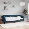 Vidaxl Sofa Z Materacem Do Spania, Niebieska, 90X200 Cm, Aksamit