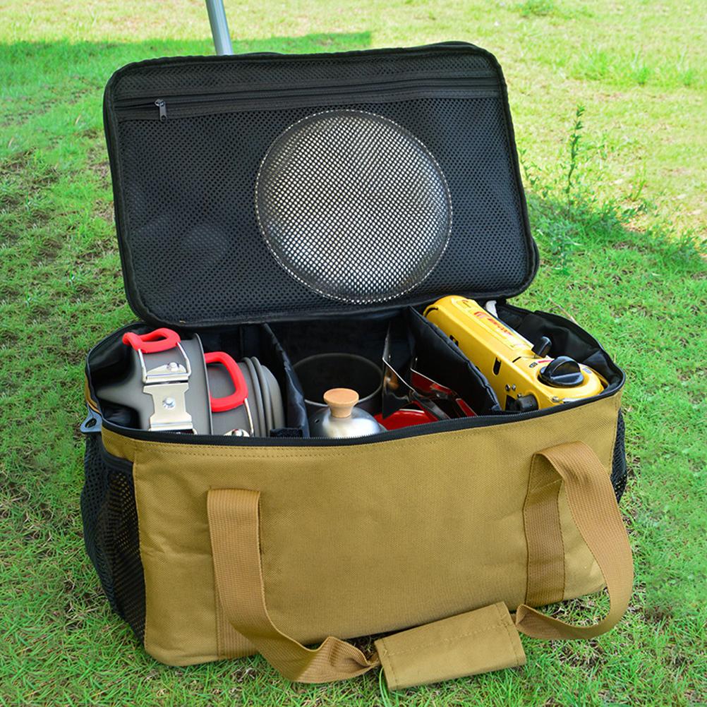 Cookware Bag Portable Oxford Picnic Cookware Storage Bag Waterproof Barbecue Tableware Bag for