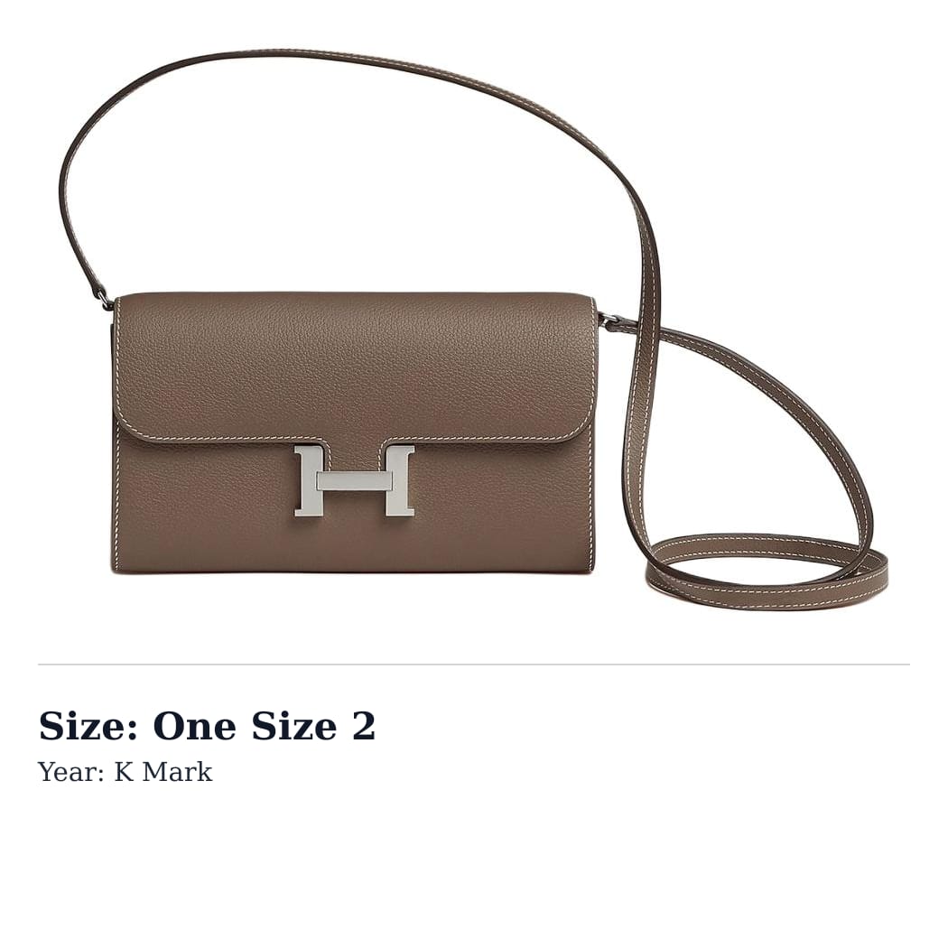 HERMES Constance To Go Silver Tone
