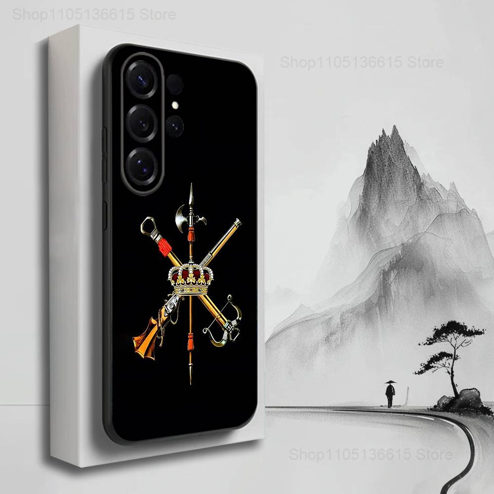 Flag Spanish Legion Case For Samsung S22,S25,Ultra,S24,S23,FE,S20,S10,Plus,S21,S9,Lite,Soft Silicone Black