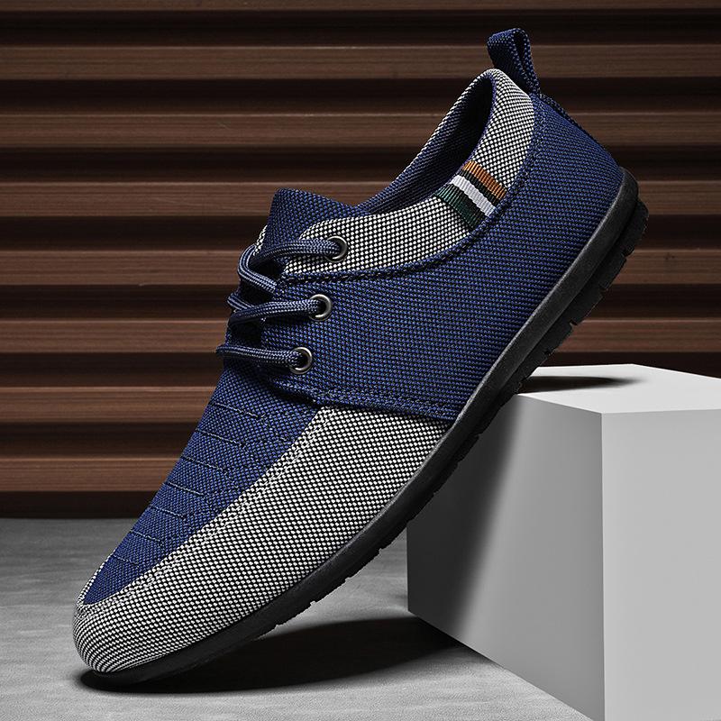 Large Size Men's Shoes 2025 New Breathable Canvas Shoes Korean Version Trendy Low-top Casual Shoes Versatile Work Shoes Men