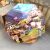 Genshin Impact Adventure Folding Umbrella 8 Paraphenoid Bones Portable Travel Umbrella Outdoor Gift