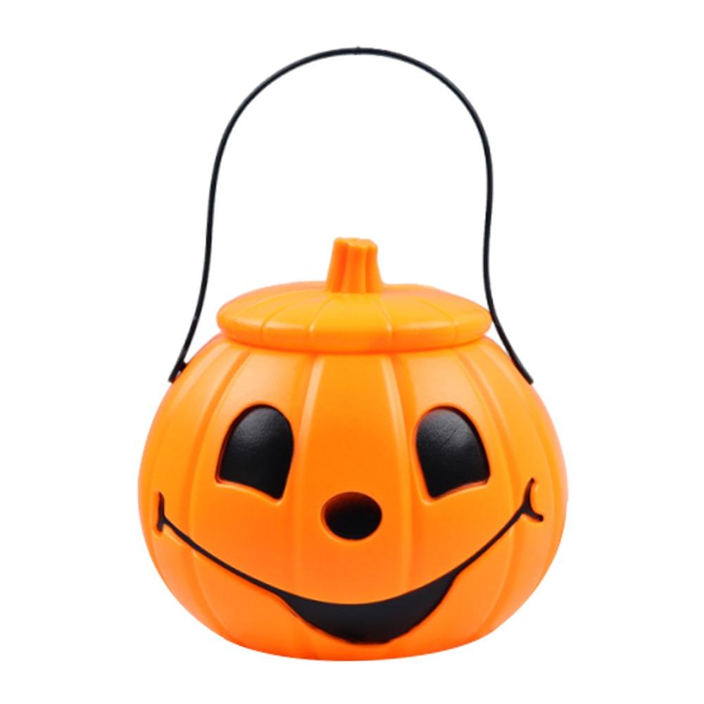 Spooky Triangle Eye Halloween Pumpkin Jar Portable Holiday Toy Pumpkin Bucket Halloween Decoration Party Decoration