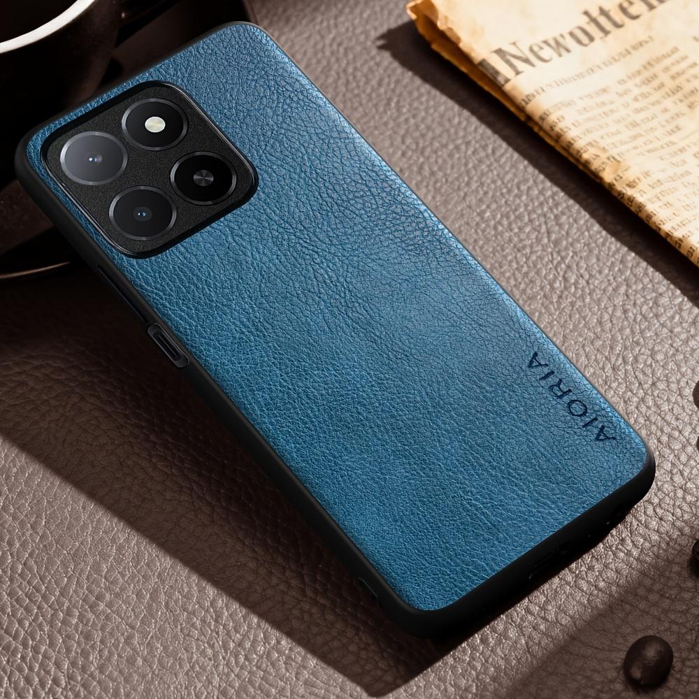 Phone Case: Luxury Case for Huawei Honor X5b X5c X5d Plus Retro Fashion Natural Texture Solid Color Anti-fingerprints Synthetic Leather Precise