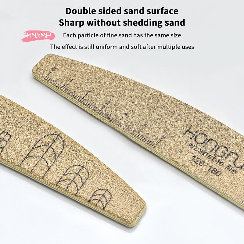 1 Stück Benutzerdefinierte Nagelfeilen mit Skala 100/180/180 Körnung Waschbarer Polierstab für Gel-Nagellack & Katzenaugen-Nägel Maniküre Pediküre Werkzeuge