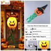 Glowing Halloween LED Wizard Hat and Ghost String Lights for Spooky Decoration