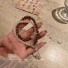 New Chinese Wood Grain Contrasting Color Beaded Bracelet Women's Retro Temperament Double Layer Bracelet Hand