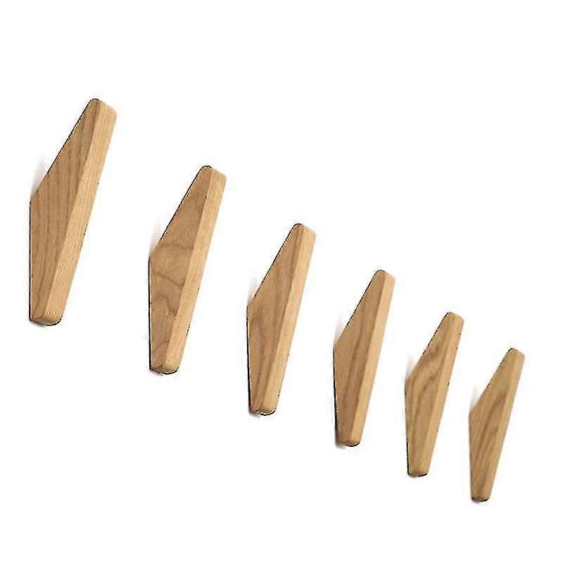 6 Pieces Vintage Wooden Hooks Wooden Hooks 5 Kg Load Capacity, Wall Hooks Bathrobe Hooks Hat Hooks Coat Hooks Multipurpose Hooks Key Hooks