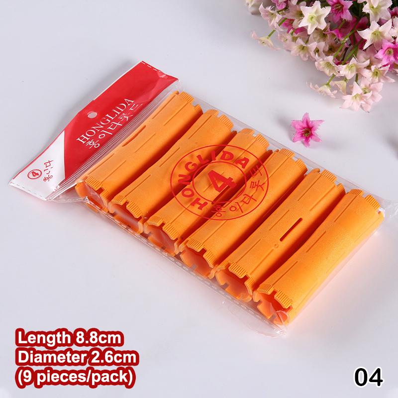 6/9Pcs Hair Perm Rods Cold Wave Perming Rods Heatless Non-Slip Hollow Design Hair Rollers Diy Curlers Barber Shop Hair Styling