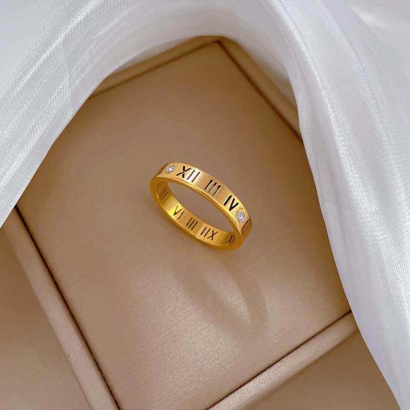 No Fading Minimalist Text Cold Wind Jumping Ring Men And Women Tide Personality Simple Index Finger Ring