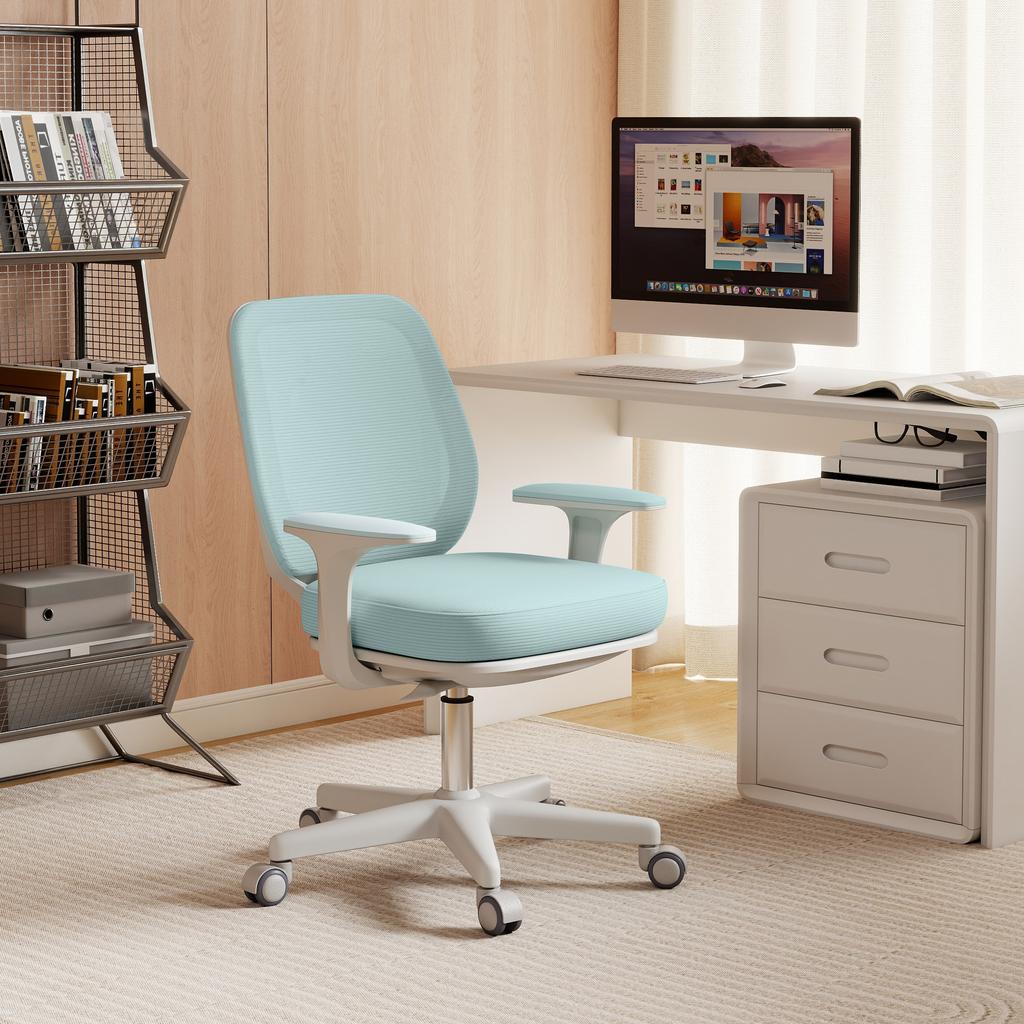 Office Chair, Ergonomic Desk Chair with Swivel Function, Height-Adjustable 55 X 48 X 82.5-94.5 Cm Green