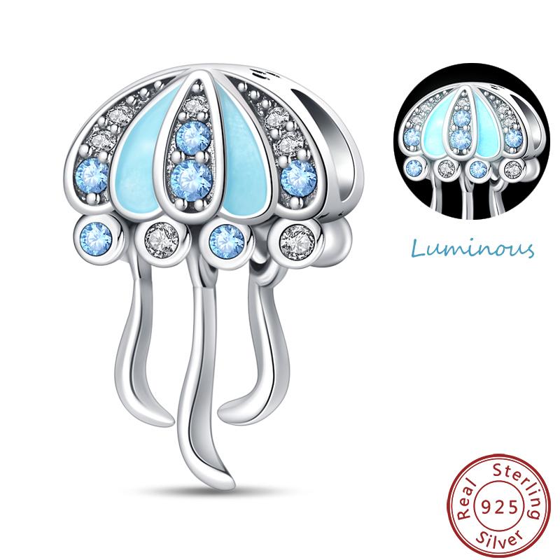 Luminous Ocean Series Copper Dolphin Turtle Octopus Charms Beads 3Mm Diy Fine Jewelry Gifts Making