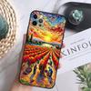 Rural Oil Painting Scenery Phone Case For iPhone 16,15,14,13,12 Mini 11 Pro XR,X,XS,MAX 7,8 Plus Silicone Cover Soft Black
