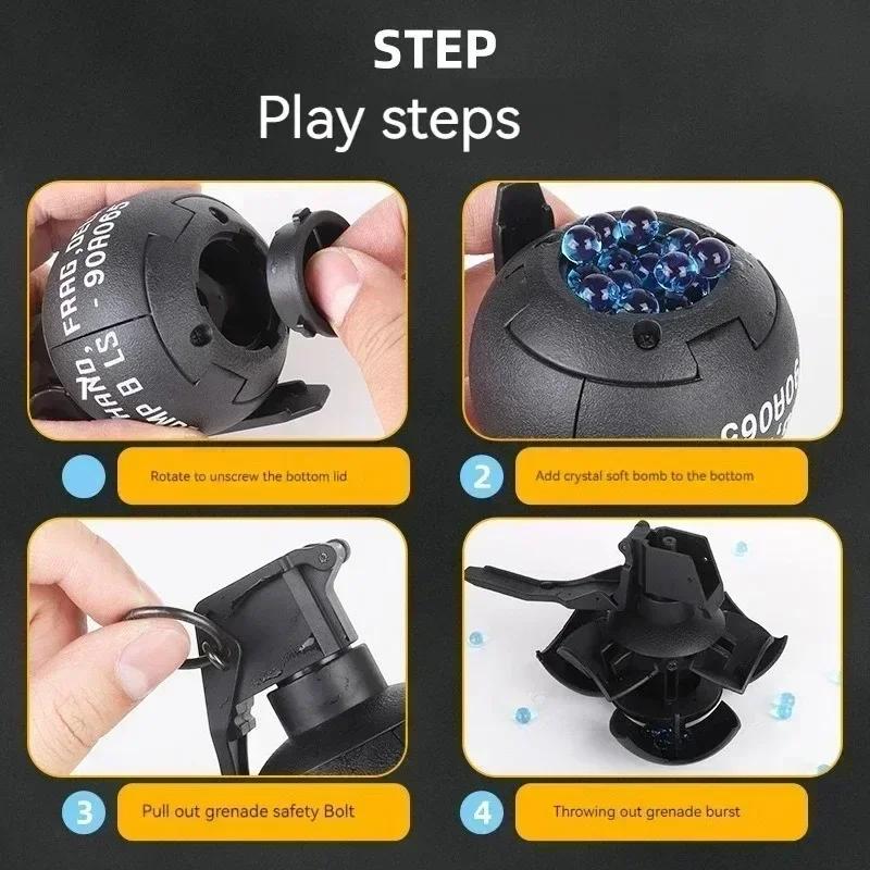 M18 Grenade Toys Gel Ball Launcher Water Burst Reuse Simulation Children's Toy Cs Nylon Material For 6mm-8mm Outdoors