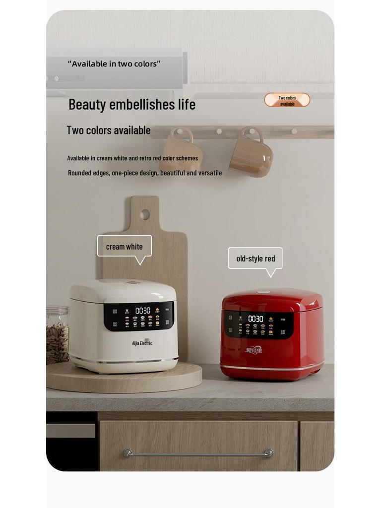 2L Intelligenter Multifunktionaler Reiskocher mit Voreingestelltem Timer für Haushalte und Wohnheime