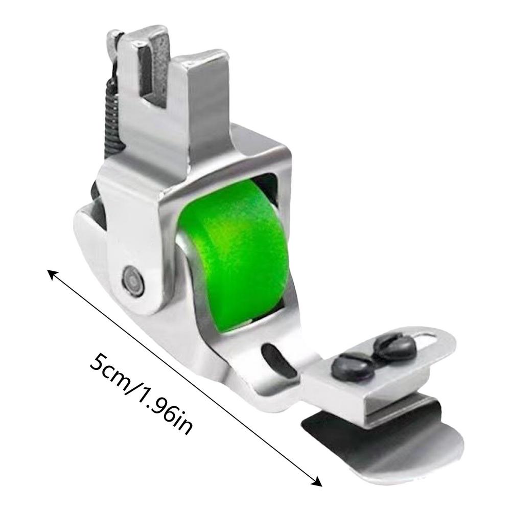 

Sewing Machine Presser Feet Adjustable Roller Presser Foot Craft Accessories For Piping Knits Blind Embroidery Rolled Leather зелёный