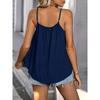 Plus Size Women Solid Color Loose Pleated Cami Tank Top