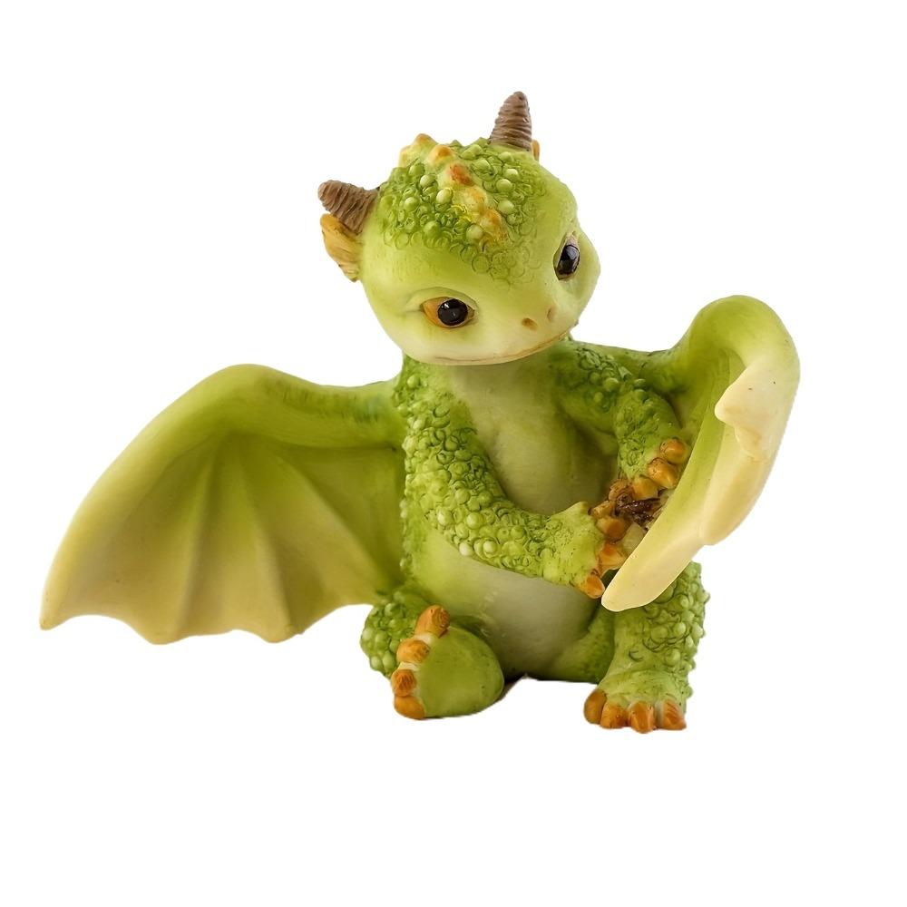 Handicraft Dragon Resin Sculpture Waterproof Dinosaur Models  Garden Succulents Crafts