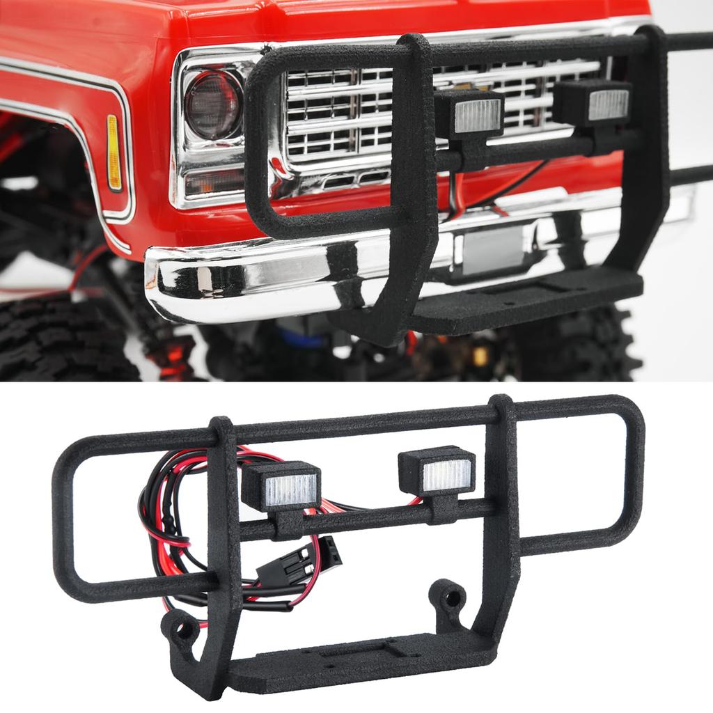 TRZX Scară 1/18 Bară de protecție față cu lumini LED pentru Traxxas TRX4-M K10 Accesorii mașină RC crawler