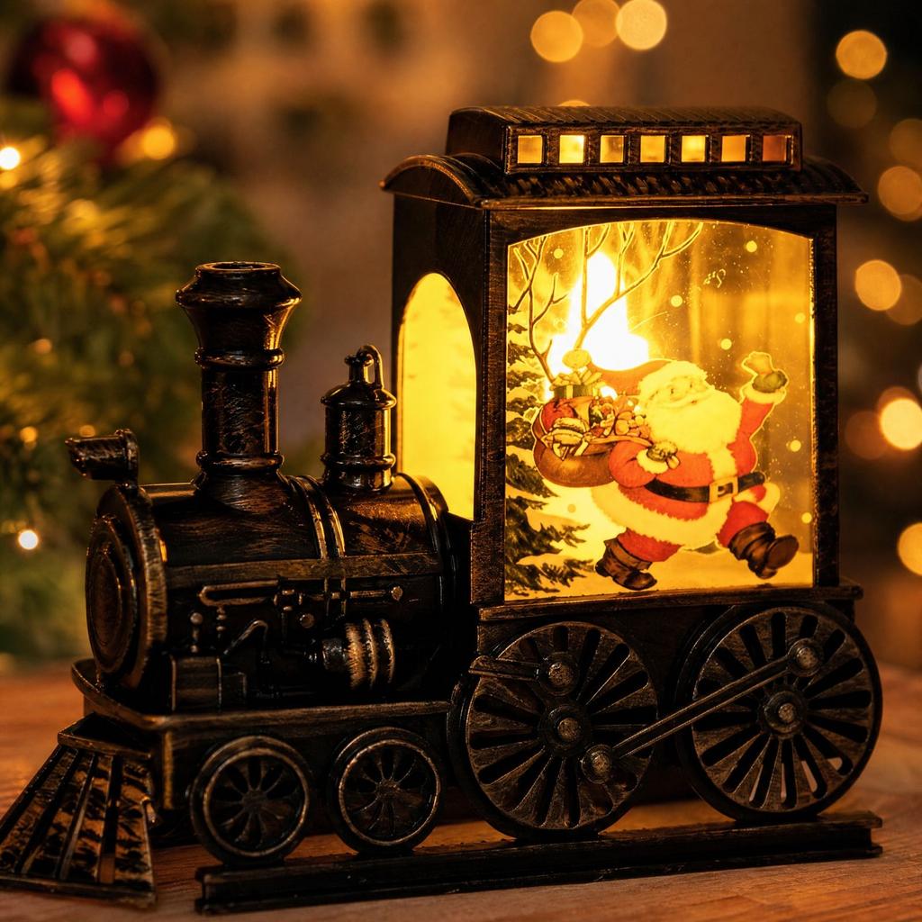 Elektrische Kerzenlicht-Eisenbahn, Weihnachtsdekoration Nachtlicht für Party-Gastgeschenke und Geschenke