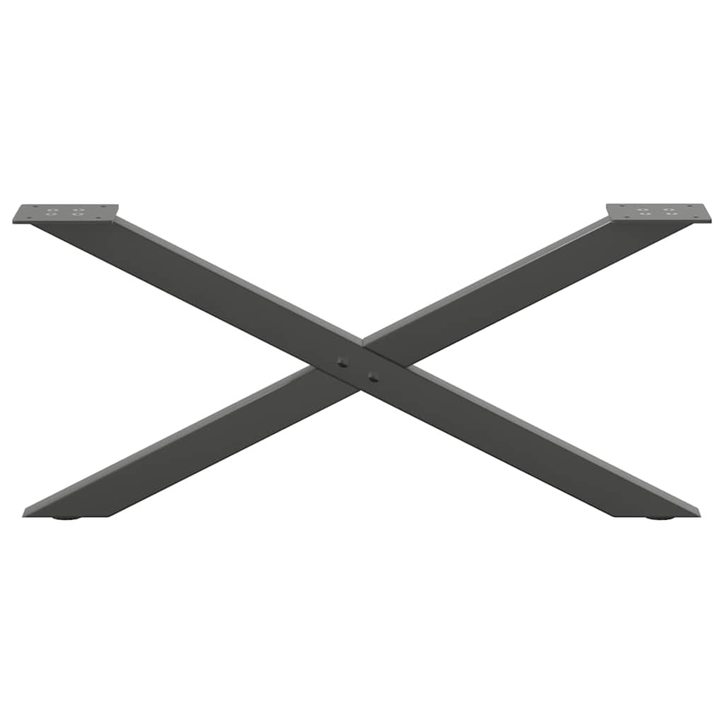 Vidaxl Coffee Table Legs, 2 Pcs, Anthracite, 70X(30-31) Cm, Steel