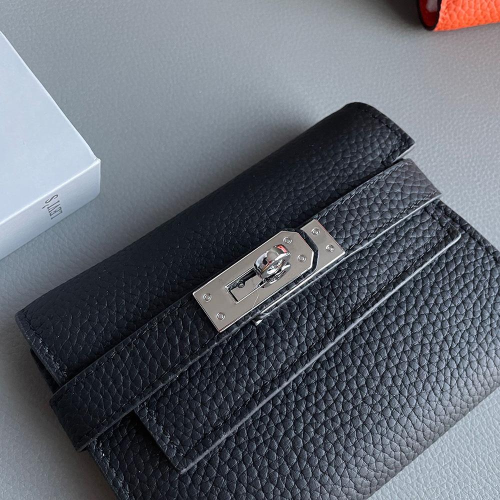 Prabangios moteriškos piniginės iš natūralios odos, pirmas karvės odos sluoksnis, trumpa piniginė, firminis stilius, sidabro spalvos užsegimas, piniginė, piniginė be logotipo