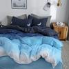 Comforter Night Starry Sky Bedding Set Queen Galaxy Moon Star Blue Gradient Color Comforter Soft Reversible
