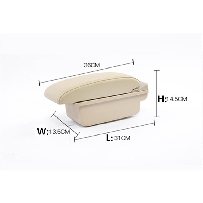 Car Armrest Center Console Elbow Arm Rest Box Storage + Base Universal Us Stock
