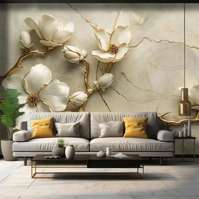 Moderne 3D Relief Blume Wandbild Wohnzimmer Schlafzimmer Tv Hintergrund Wand große Tapete