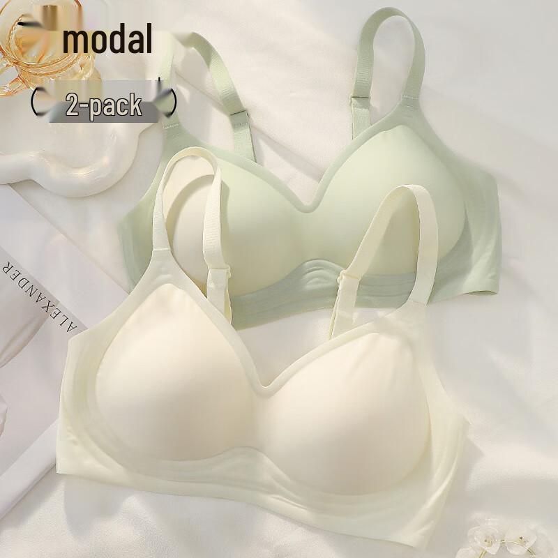 Women s Modal Wireless Push-Up Bra 2-Pack S (32/70ABC)